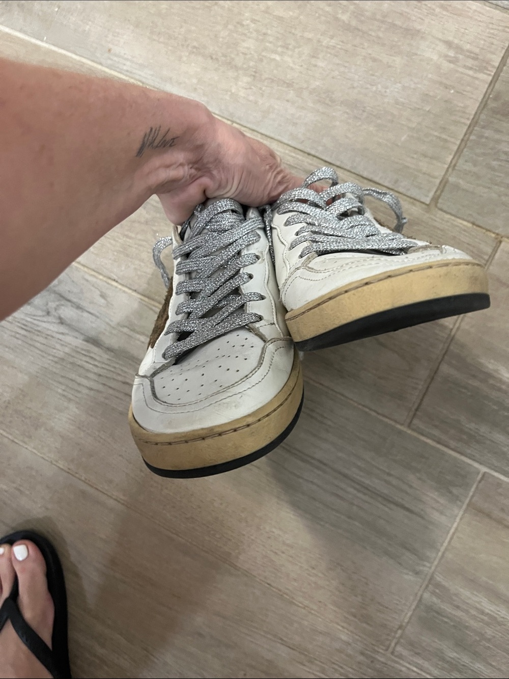 Golden Goose White Leather Ballstar Sneaker - Picture 7 of 15